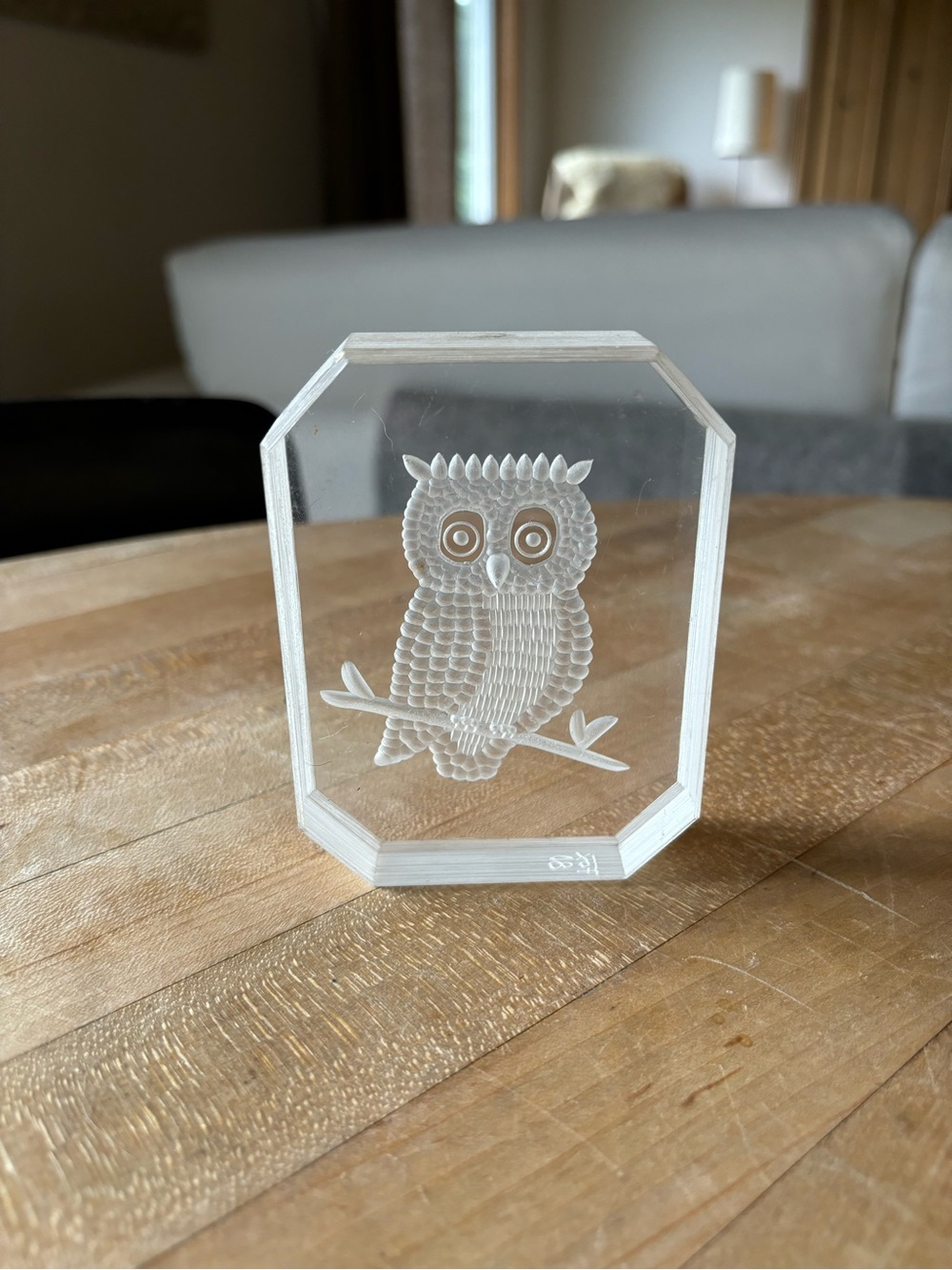 Vintage 80’s Lucite Owl